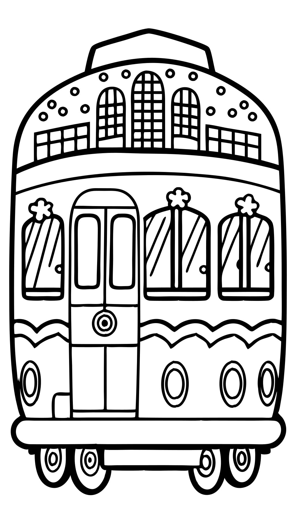 coloring page of a bus